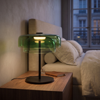 Lámpara sobremesa vidrio verde Ø42x43 cm LED 5W  - LGLS0067