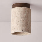 Plafón marmol travertino Ø11x16 cm E27 - LGPL0015