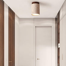 Cargar imagen en el visor de la galería, Plafón marmol travertino Ø11x16 cm E27 - LGPL0015
