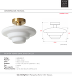 Plafón vidrio opal Ø30 cm E27 - LGPL0017