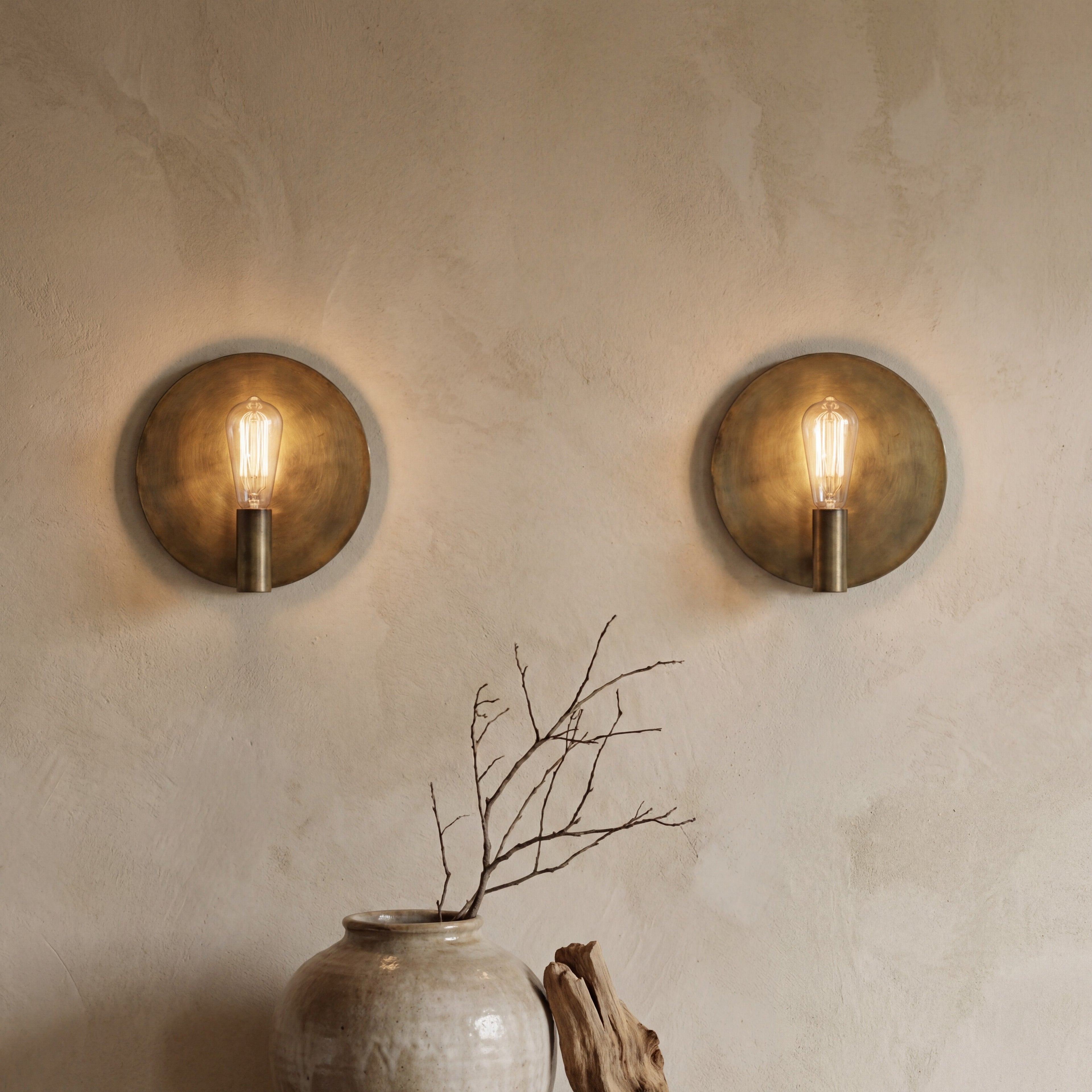 Apliqué metal bronce Ø 30 cm E27 - LLAP0002