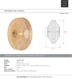 Lámpara de pared yute natural  Ø43 cm E27 - LLAP0105