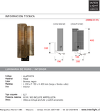 Apliqué metal bronce negro 20x19x45 cm E27 - LLAP0078