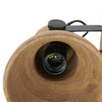 Lámpara de pared  madera marrón negro mate 21x17x19 cm  E27 - LLAP0090