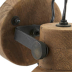 Lámpara de pared  madera marrón negro mate 21x17x19 cm  E27 - LLAP0090