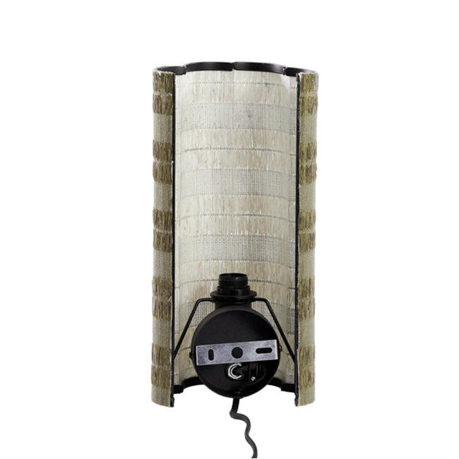 Lámpara de pared textil  verde oliva oscuro 15x10x30 cm E27 - LLAP0091