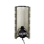 Lámpara de pared textil  verde oliva oscuro 15x10x30 cm E27 - LLAP0091