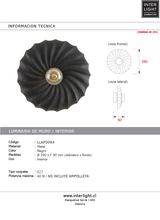 Cargar imagen en el visor de la galería, Lámpara de pared  negro mate Ø39x9 cm E27 - LLAP0094
