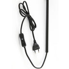 Lámpara de pared metal negro mate vidrio humo 16x18x65 cm E27 - LLAP0096