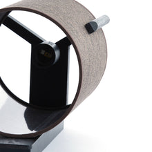 Cargar imagen en el visor de la galería, Lámpara de pared madera negro textil lino marrón oscuro Ø18x22x36cm E27- LLAP0097
