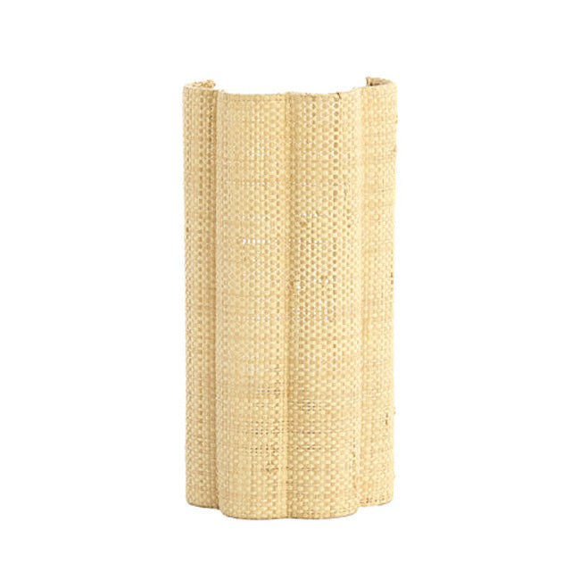 Lámpara de pared ratán natural 15x10x30 cm E27 - LLAP0100