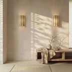Lámpara de pared ratán natural 15x10x30 cm E27 - LLAP0100