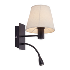 Apliqué lector metal negro mate E27 LED 3W - LLAP0101