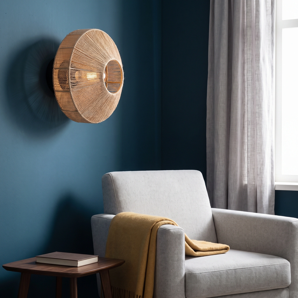 Lámpara de pared yute natural  Ø43 cm E27 - LLAP0105