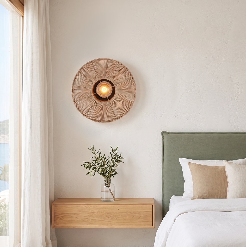Lámpara de pared yute natural  Ø43 cm E27 - LLAP0105