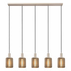 Lámpara colgante aluminio taupe  5 luces E27 - LULC0336