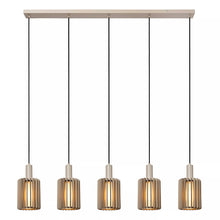 Cargar imagen en el visor de la galería, Lámpara colgante aluminio taupe  5 luces E27 - LULC0336
