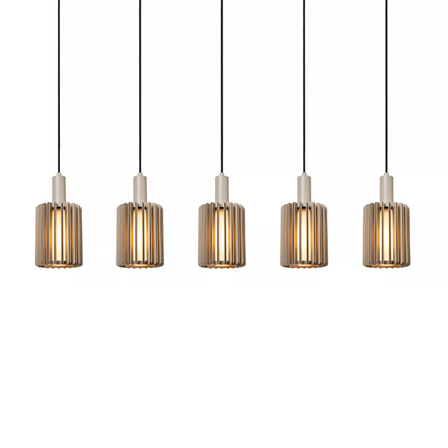 Lámpara colgante aluminio taupe  5 luces E27 - LULC0336