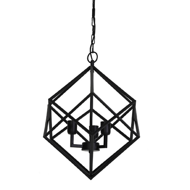 Lámpara colgante metal negro Ø46x56 cm 3 luces E27 - LLLC0445