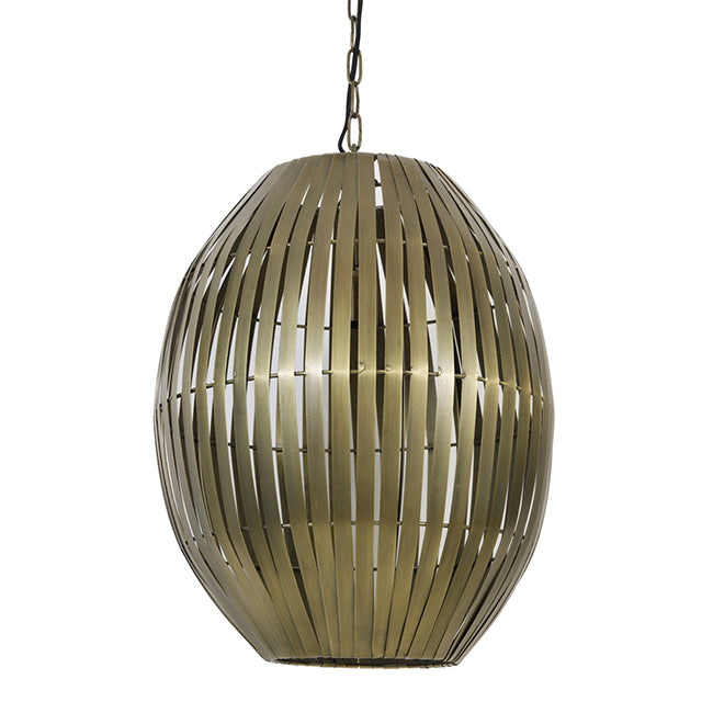Lámpara colgante metal bronce envejecido Ø42x57 cm E27
