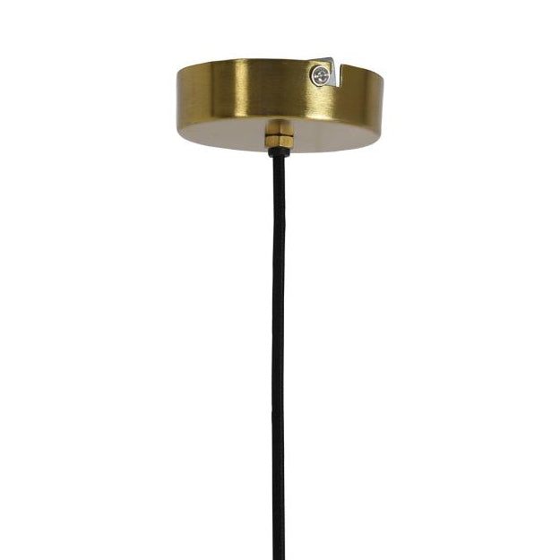 Lámpara colgante bronce vidrio café Ø30x17 cm E27 - LGLC0203