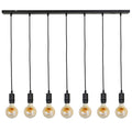 Lámpara colgante metal negro 1,30 cm 7 luces E27 - LLLC0478