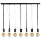 Lámpara colgante metal negro 1,30 cm 7 luces E27 - LLLC0478