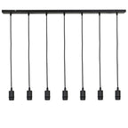 Lámpara colgante metal negro 1,30 cm 7 luces E27 - LLLC0478