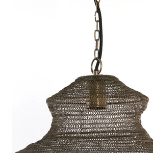 Lámpara colgante metal bronce envejecido Ø40X70 cm E27 - LLLC0485
