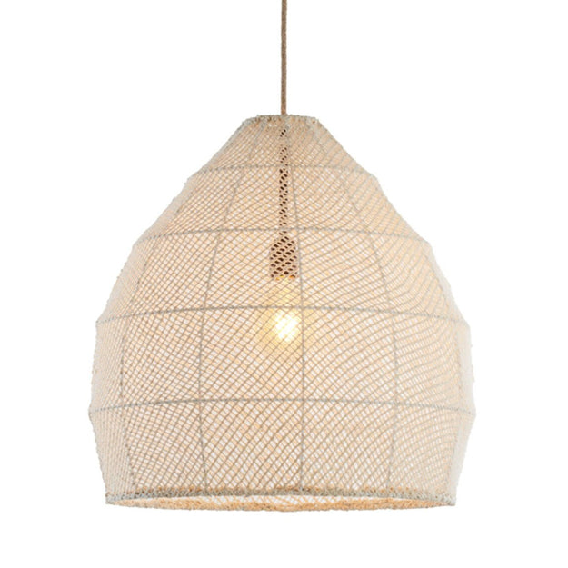 Lámpara colgante seda crema Ø50x50 cm E27 - LLLC0499