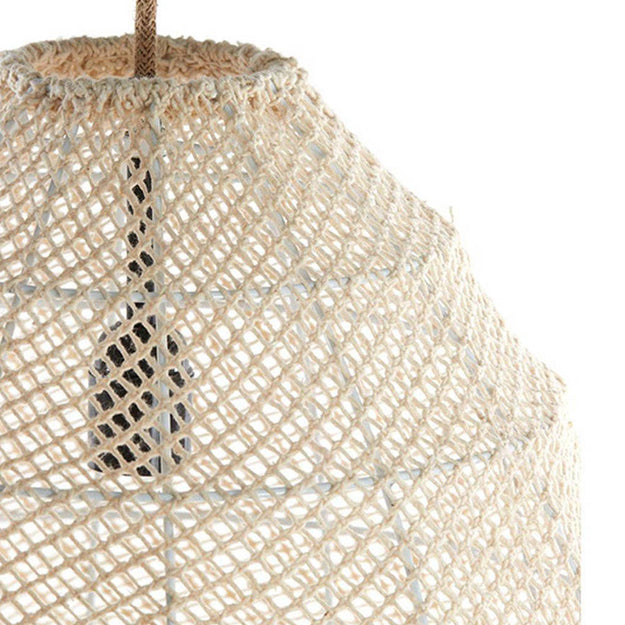 Lámpara colgante seda crema Ø50x50 cm E27 - LLLC0499