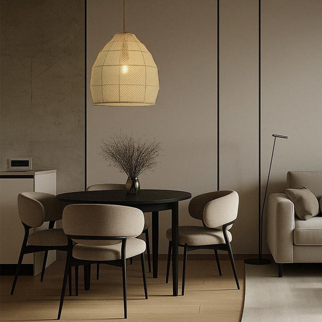 Lámpara colgante seda crema Ø50x50 cm E27 - LLLC0499