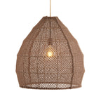 Lámpara colgante textil café Ø50x50 cm E27 - LLLC0500