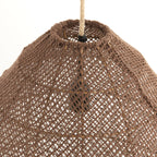 Lámpara colgante textil café Ø50x50 cm E27 - LLLC0500