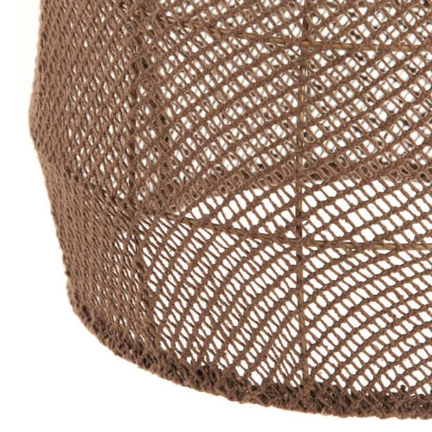 Lámpara colgante textil café Ø50x50 cm E27 - LLLC0500