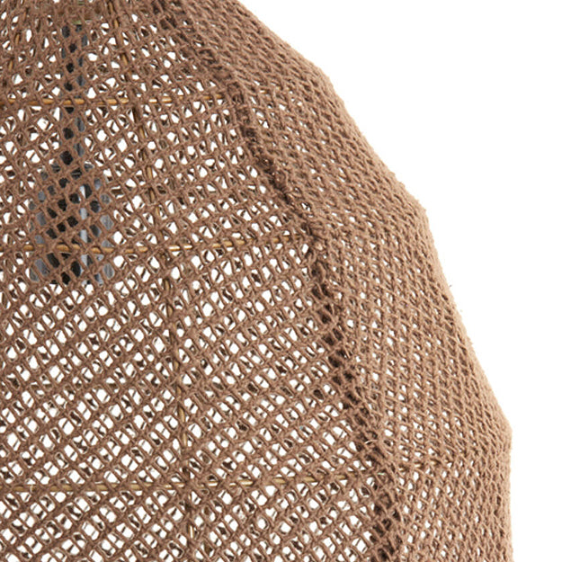 Lámpara colgante textil café Ø50x50 cm E27 - LLLC0500