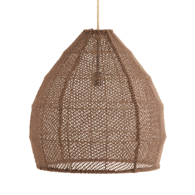 Lámpara colgante textil café Ø50x50 cm E27 - LLLC0500