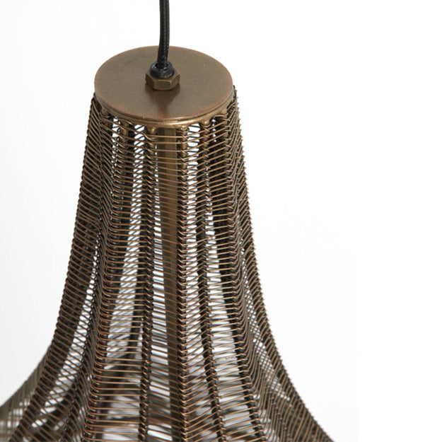 Lámpara colgante metal bronce antiguo Ø25x41,5 cm E27 - LLLC0513