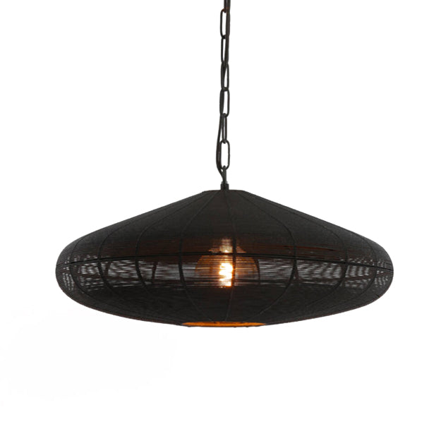 Lámpara colgante metal negro mate Ø51x20 cm E27 - LLLC0508