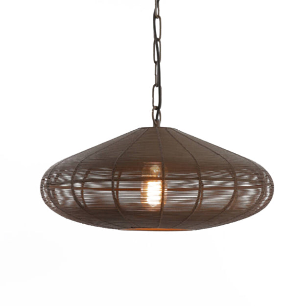 Lámpara colgante metal café mate Ø51x20 cm E27 - LLLC0509