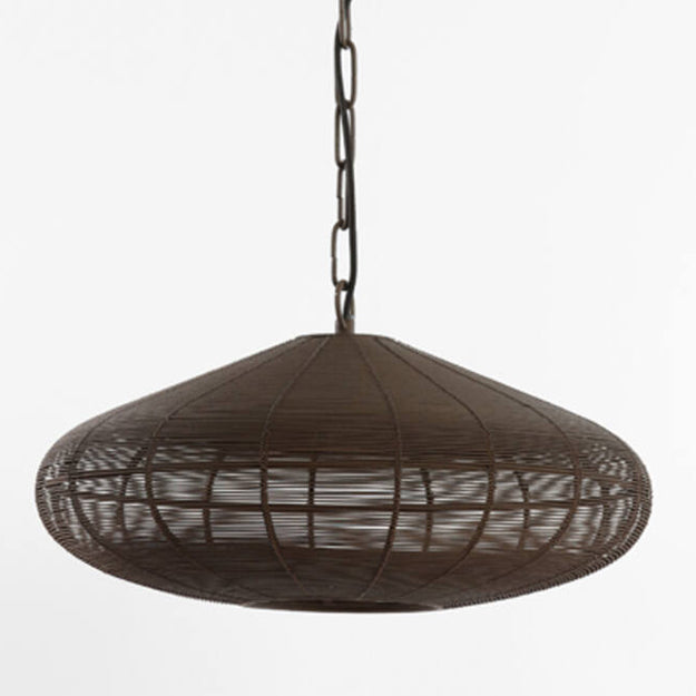 Lámpara colgante metal café mate Ø51x20 cm E27 - LLLC0509