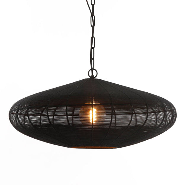 Lámpara colgante metal negro mate Ø60x23 cm E27 - LLLC0510