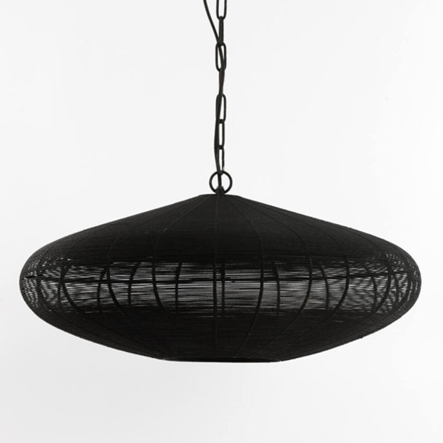 Lámpara colgante metal negro mate Ø60x23 cm E27 - LLLC0510