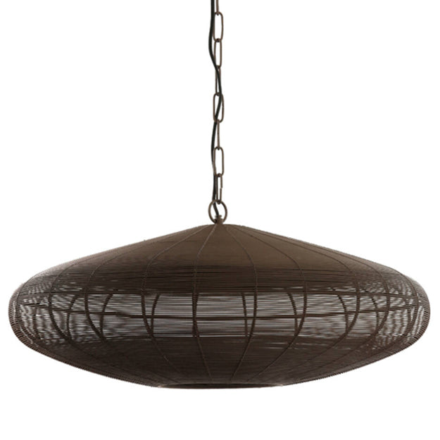 Lámpara colgante metal café mate Ø60x23 cm E27 - LLLC0512