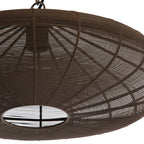 Lámpara colgante metal café mate Ø60x23 cm E27 - LLLC0512