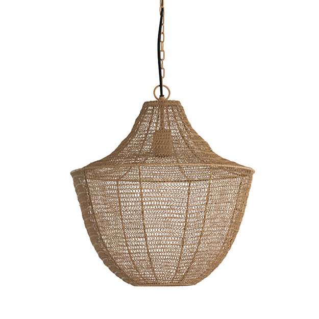 Lámpara colgante metal beige mate Ø40x44 cm E27 - LLLC0515