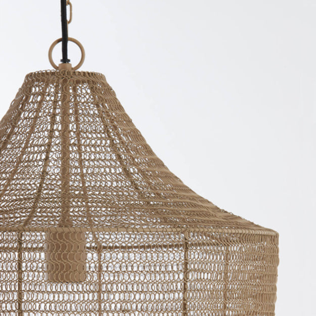 Lámpara colgante metal beige mate Ø40x44 cm E27 - LLLC0515