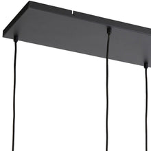 Cargar imagen en el visor de la galería, Lámpara colgante metal vidrio negro 110x22x32 cm 5 luces E27 - LLLC0518
