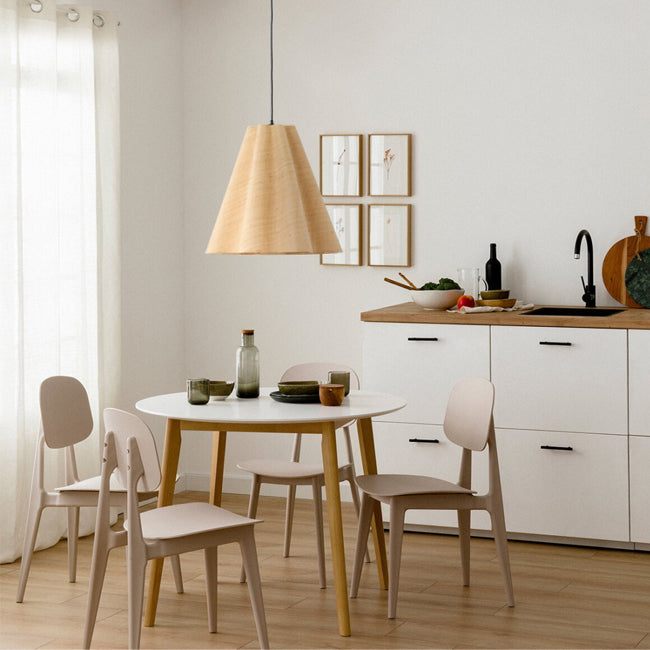Lámpara colgante Ø50x45 cm mimbre natural E27 - LLLC0531