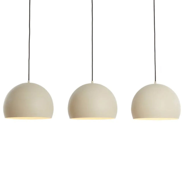 Lámpara colgante 3 luces 120x25x125 cm beige mate - LLLC0532